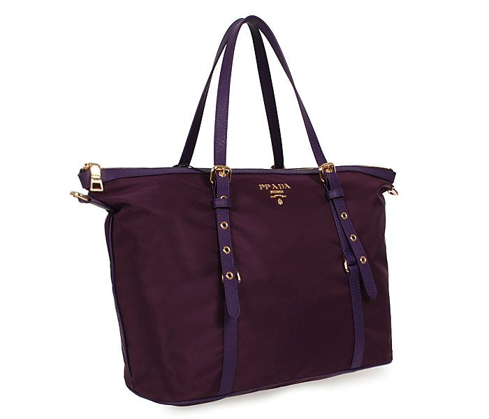 2014 Prada shoulder bag fabric BL4253 dark purple for sale